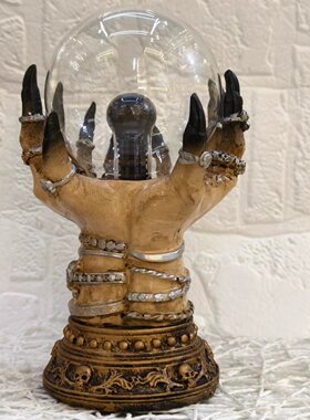 热销魔灯创意时尚水晶闪电魔法球魔法灯土黄色双手魔场景布置