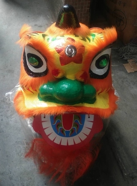 海浪乐器佛山醒狮狮头9寸儿童狮头舞狮子道具玩具舞狮头南狮环保