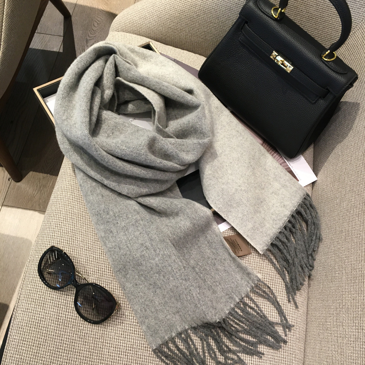 WOOL100%纯羊毛围巾流苏双面纯色羊绒披肩两用情侣外搭保暖围脖冬,淘宝优惠券,粉丝福利购,淘宝优惠卷