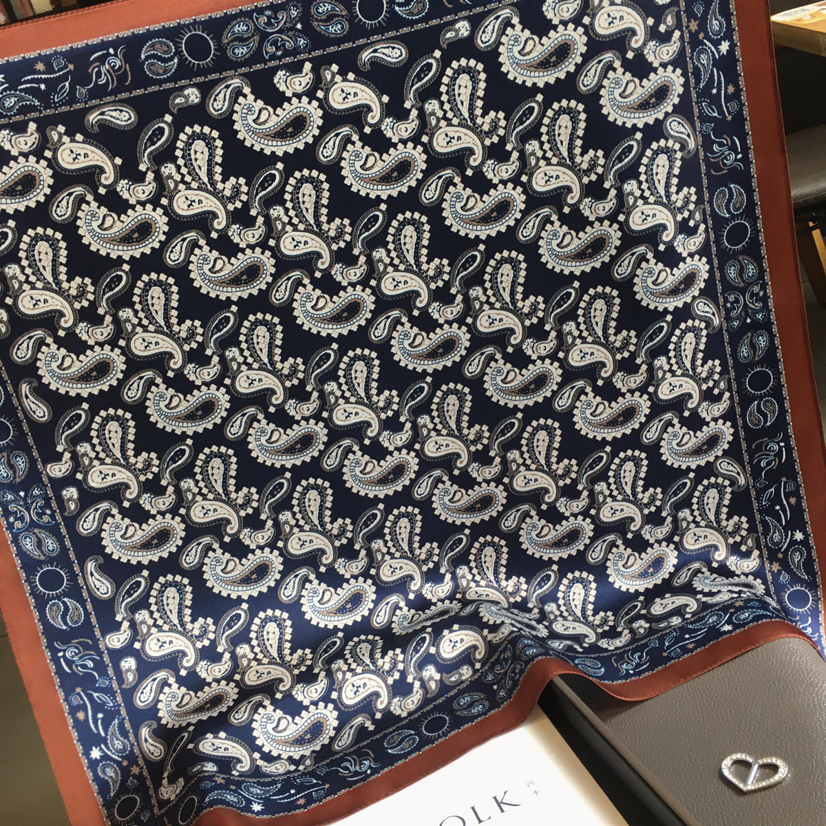 经典腰果花100%桑蚕丝真丝丝巾领巾围巾秋季70方巾杭州丝绸披肩