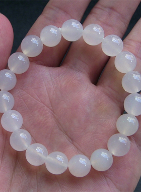 天然玛瑙手链/白月光/水润通透/送礼佳品