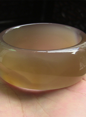 天然巴西玛瑙手镯/特宽加厚/原色无优化/水润通透蜜糖色玉髓1716