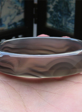 天然巴西原色无优化纹理玛瑙手镯