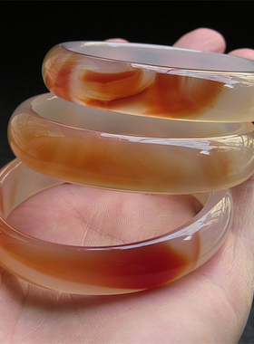 天然巴西玛瑙手镯水润玉髓