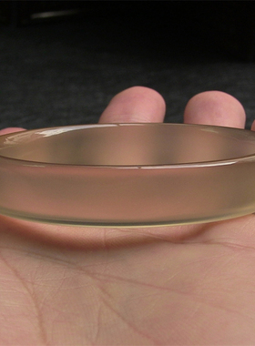 四方镯/天然巴西玛瑙手镯/原色无忧化/香槟色/水润强荧光玉髓2174