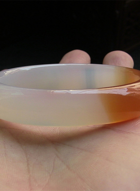 天然巴西玛瑙手镯/加厚不加宽/一抹红玉髓/送礼佳品2133