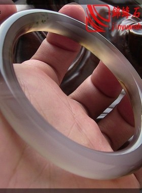 天然巴西无烧水润通透玛瑙手镯