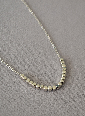 日韩时尚质感黄铜镀金锁骨链