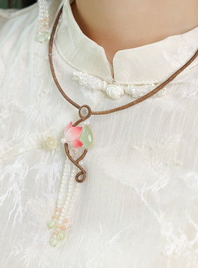 栖石原创初级编绳教程荷露项链耳环饰品手工编绳首饰