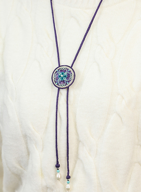 栖石原创中级编绳教程黛蕊项链手链紫龙晶饰品手工编绳首饰