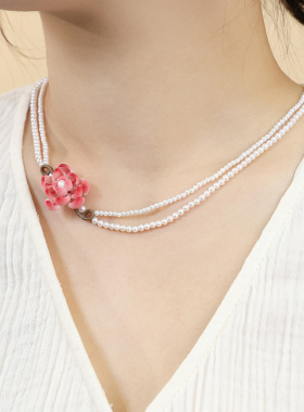 栖石原创初级编绳教程花染集初荷项链耳环戒指饰品手工编绳首饰