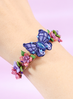 栖石原创中级编绳教程迷蝶编绳手链饰品手工编绳首饰