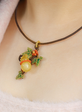 栖石原创中级编绳教程大吉编绳项链挂件葫芦饰品手工编绳首饰