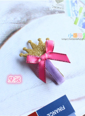 欧美风绒布卡通发夹单只价