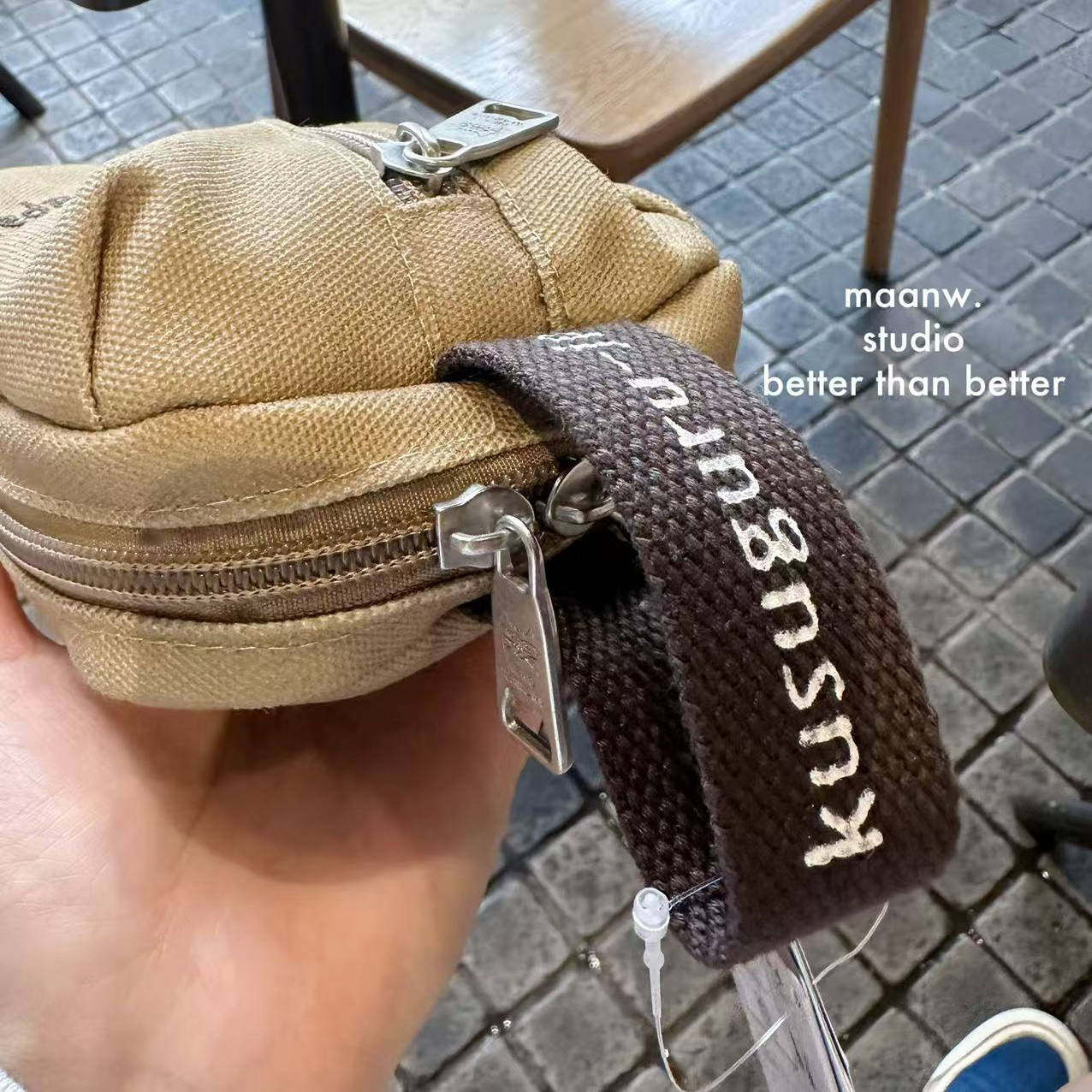 maanw 日本kusuguru手拎包刺绣猫咪手拿包便携外出旅行化妆包,淘宝优惠券,粉丝福利购,淘宝优惠卷