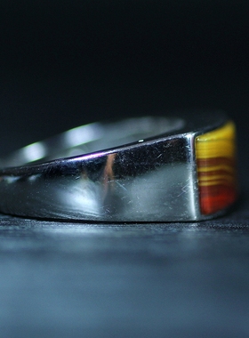 北票战国红满丝马鞍戒指指环戒圈