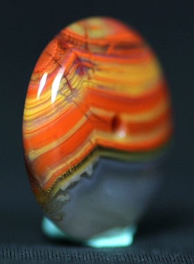 北票战国红平安扣面包扣平璧吊坠