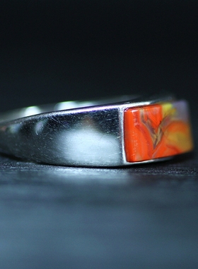 北票战国红马鞍戒指指环戒指圈