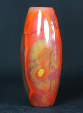 北票战国红闪丝勒子桶珠挂件吊坠