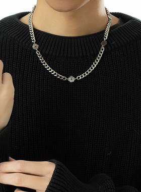 ACITY喜城玫瑰花古巴项链不掉色