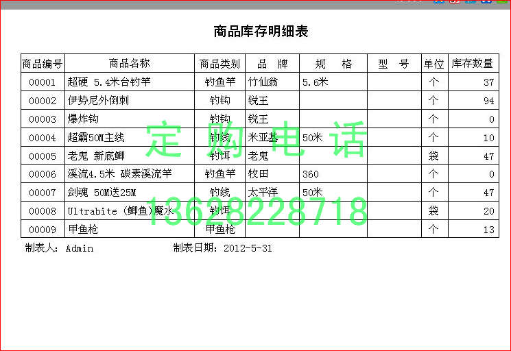 渔具进销存管理系统销售软件 USB加密狗版用采购入库会员-图2