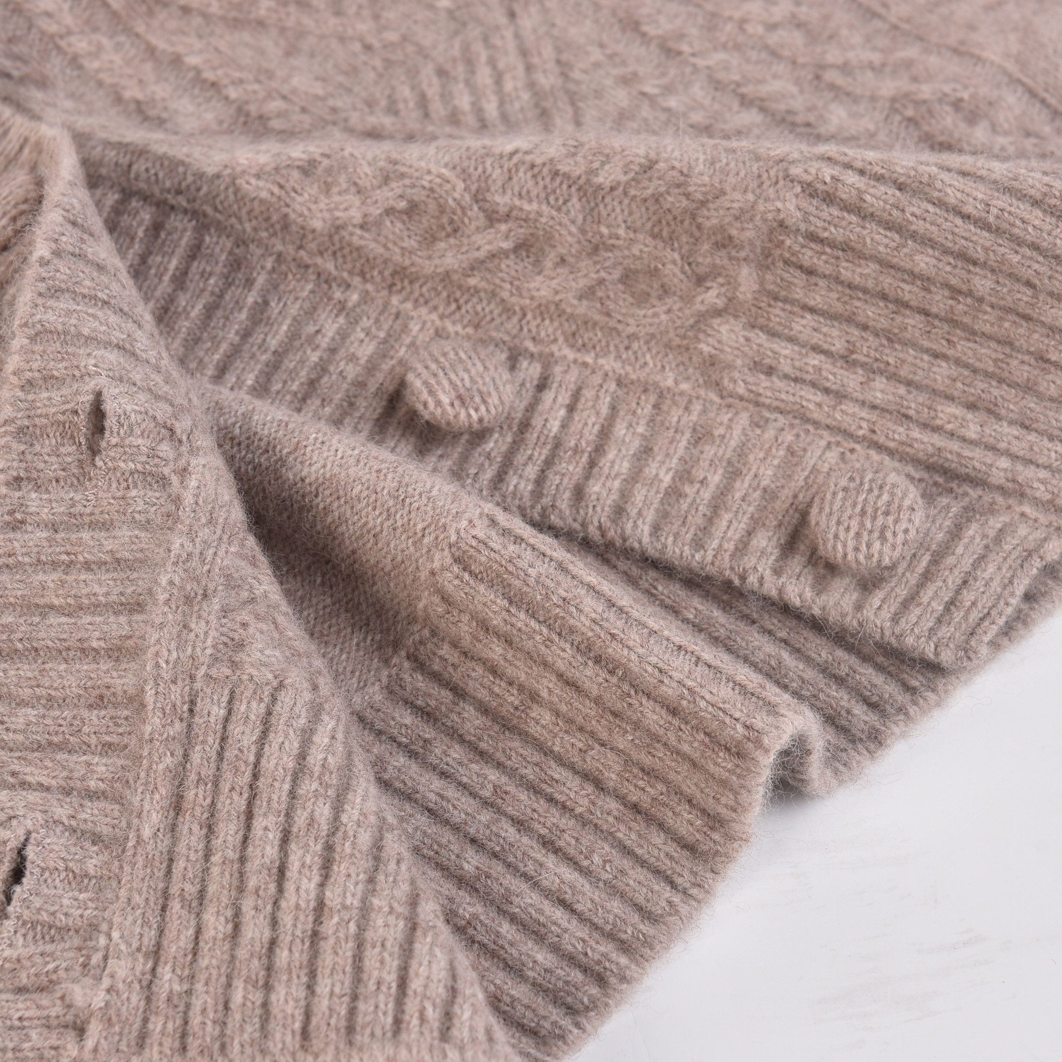 洋气妈妈纯色羊毛衫毛衣女开衫秋冬加厚大码中老年女装针织衫外套,淘宝优惠券,粉丝福利购,淘宝优惠卷