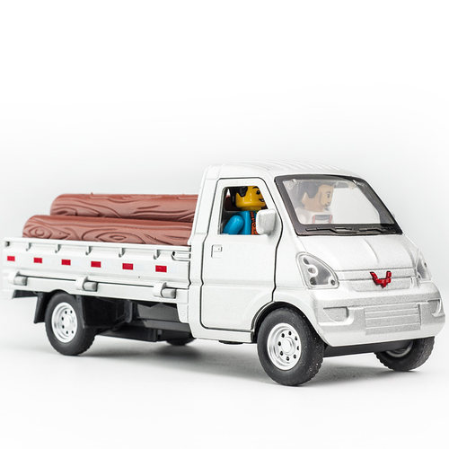 大号五菱小货车合金柳州面包卡车仿真模型车儿童声光回力玩具汽车 - 图3