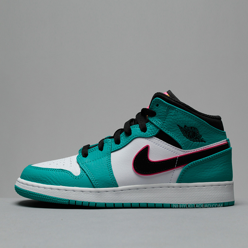 牛哄哄 Air Jordan 1 AJ1 Mid 浅绿南海岸白绿 BQ6931-852542-306 - 图0