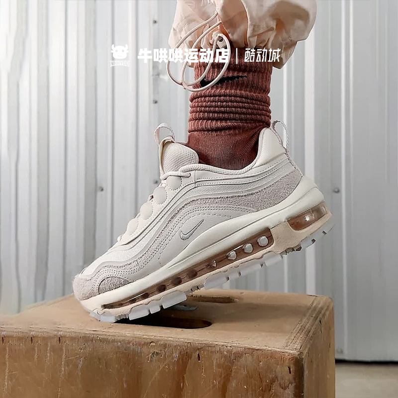 牛哄哄 Nike Air Max 97 Futura GS绿色低帮跑步鞋 FB4496-300-图0