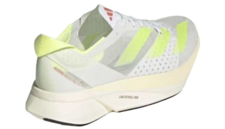 牛哄哄 Adidas Adizero Adios Pro 白黄色男女低帮跑步鞋 IH2524 - 图0