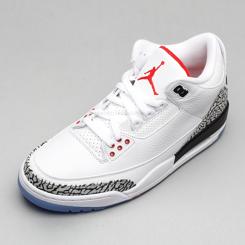 牛哄哄 Air Jordan 3 AJ3 White Cement白水泥篮球鞋 923096-101-图1