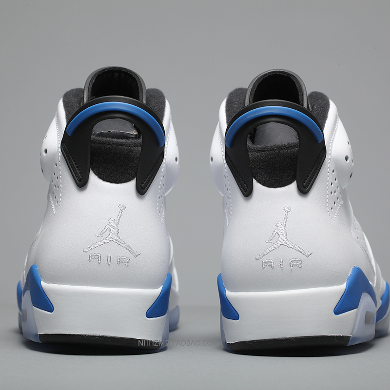 牛哄哄Air Jordan 6 Sport Blue AJ6白蓝元年 384665-384664-107-图2