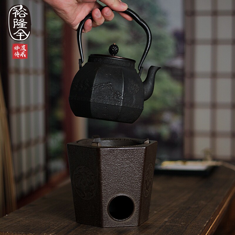 裕隆全四圣兽铸铁炭炉围炉煮茶碳烧铁茶器功夫茶具温茶炉复古铁炉,淘宝优惠券,粉丝福利购,淘宝优惠卷