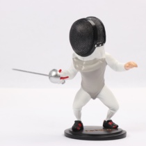 Fencing Hand Office Budding Sports Fencing Doll Handmade Ornament Swing (customizable name) Real combat posture Paragraph