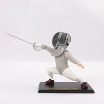 Tianjin Competitions Link Budding Sports Fencing Doll Fencer Fencing Handmade Ornament Swing