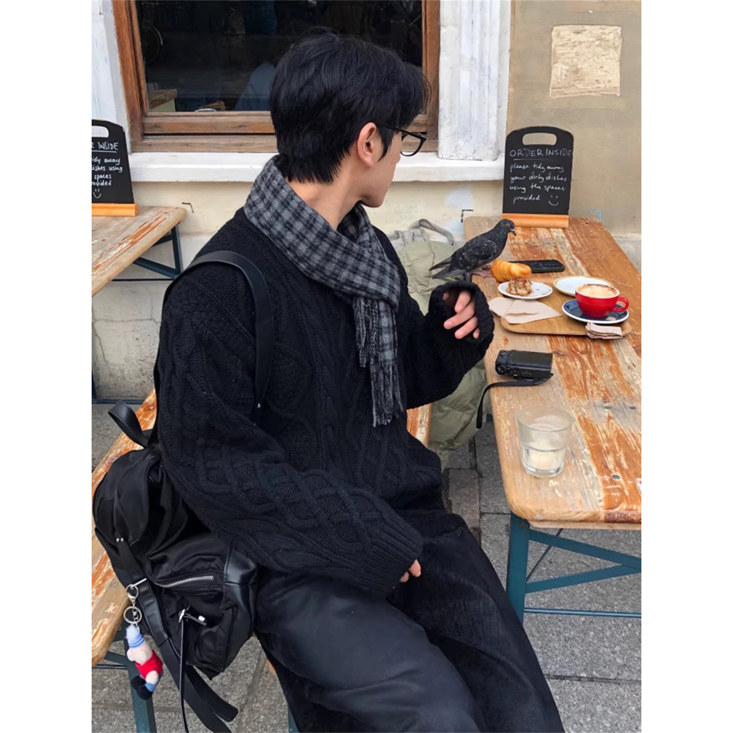 韩国东大门代购秋冬高档麻花纹羊毛混纺复古休闲套头针织衫毛衣男,淘宝优惠券,粉丝福利购,淘宝优惠卷