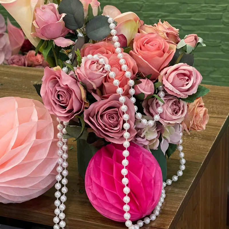 花束珍珠链条项链鲜花装饰配饰婚庆串珠diy手工材料花艺花店资材,淘宝优惠券,粉丝福利购,淘宝优惠卷