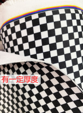 超级加厚黑白马赛克面料墙围地垫 箱包背面复合毛毡布料结实耐磨