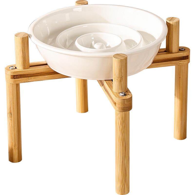 陶瓷慢食碗保护颈椎架子狗碗狗盆可调节宽度小型犬狗粮碗防噎食盆,淘宝优惠券,粉丝福利购,淘宝优惠卷