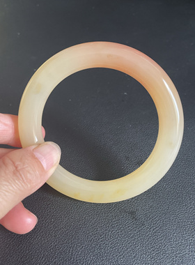 云南龙陵天然黄龙玉山筋料老料手镯60*12mm材质油润细腻