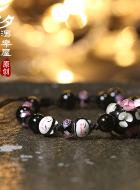 敏匠原创日式琉璃手链女礼盒手绳