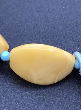 天然老蜜蜡手串满蜜鸡油黄松石有机宝石青金石多宝提溜手链手镯