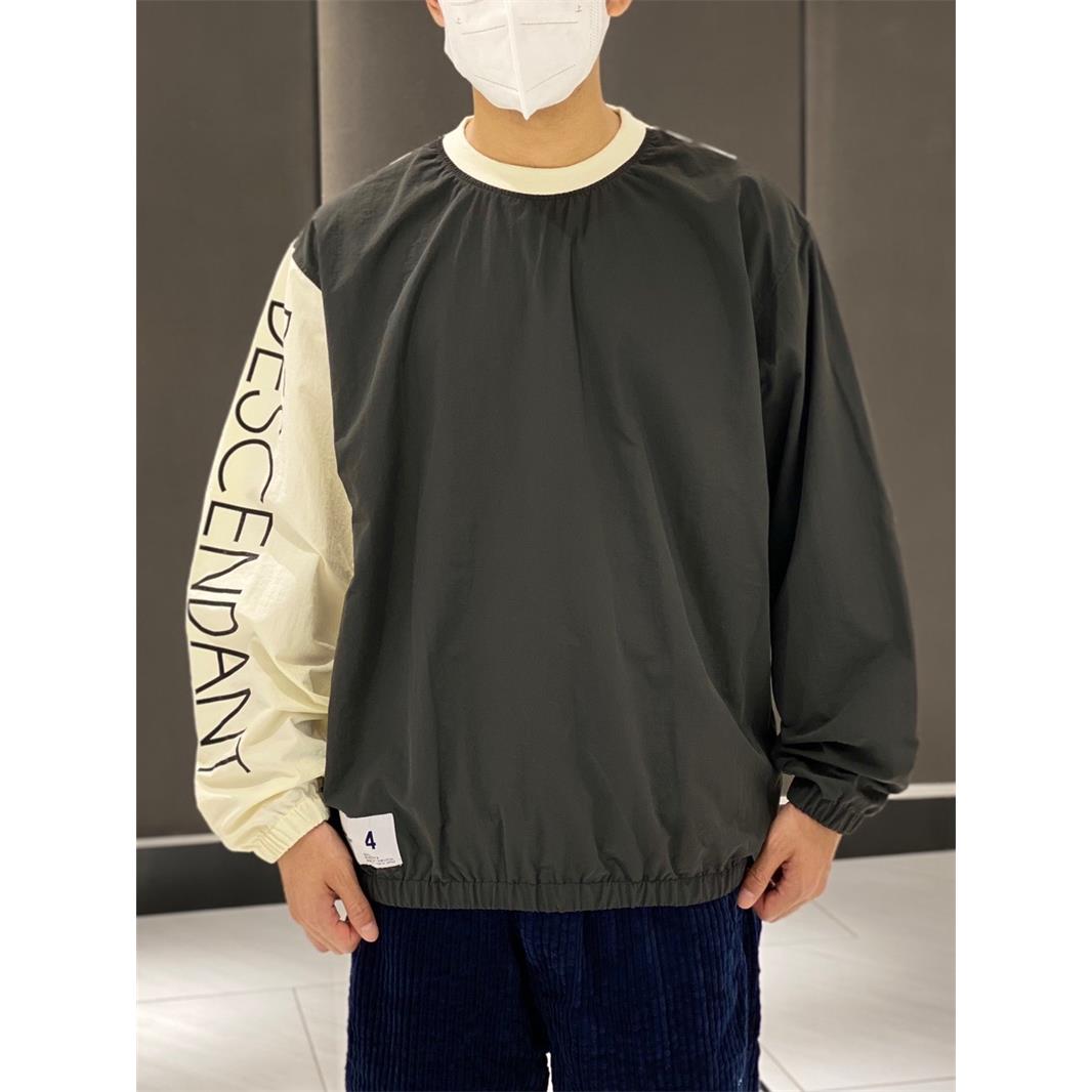 DESCENDANT HIKEOUT NYLON SMOCK LS日系复古拼色长袖圆领卫衣-图0