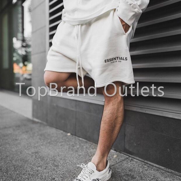 FEAR OF GOD FOG ESSENTIALS复线高街潮牌3M反光抽绳五分短裤宽松 - 图3