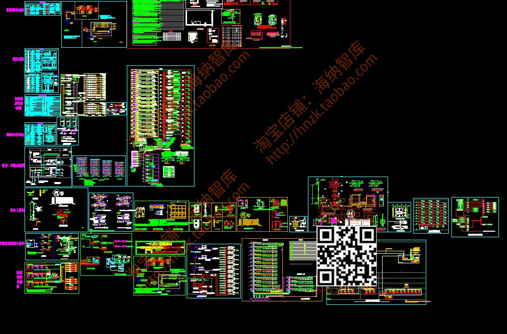 弱电自动智能化系统cad图块合集布线监控安防对话多媒体机房楼控-图3