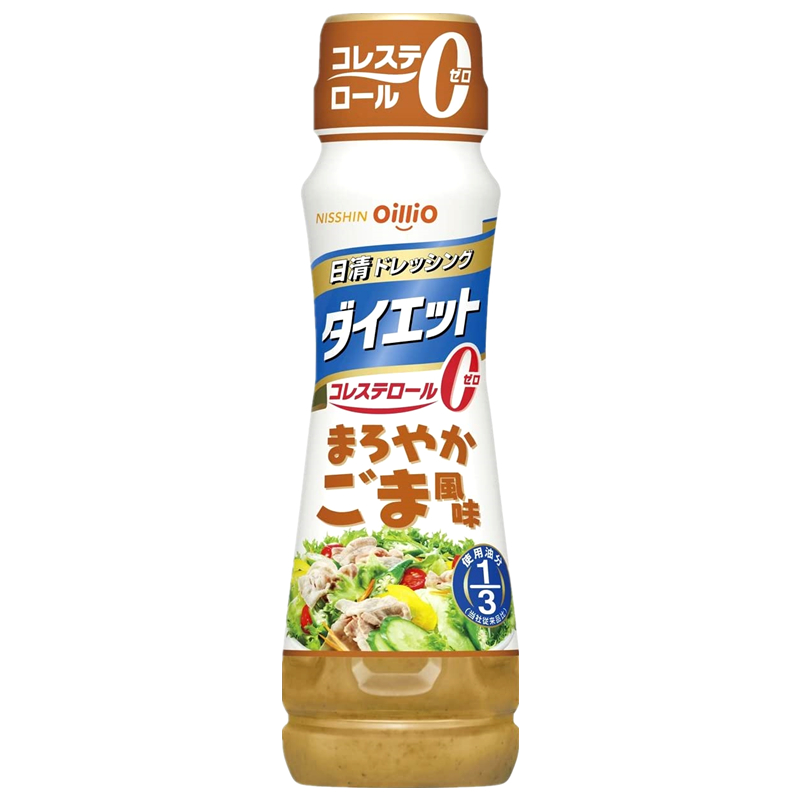 日本进口日清油醋汁芝麻沙拉汁酱蔬菜水果0胆固醇调味酱料汁185ml - 图1