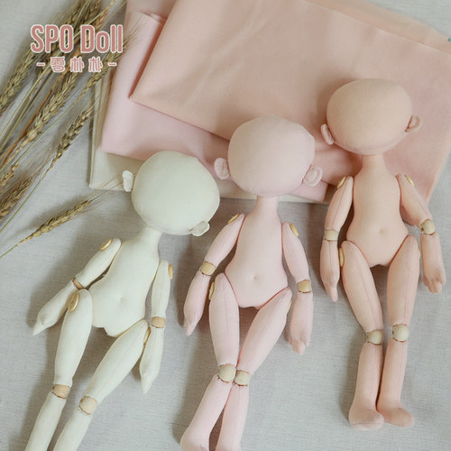 DIY布料雪朴朴布偶娃娃皮肤布素体肤色加工边纶鬼妈妈白胚布面料 - 图2