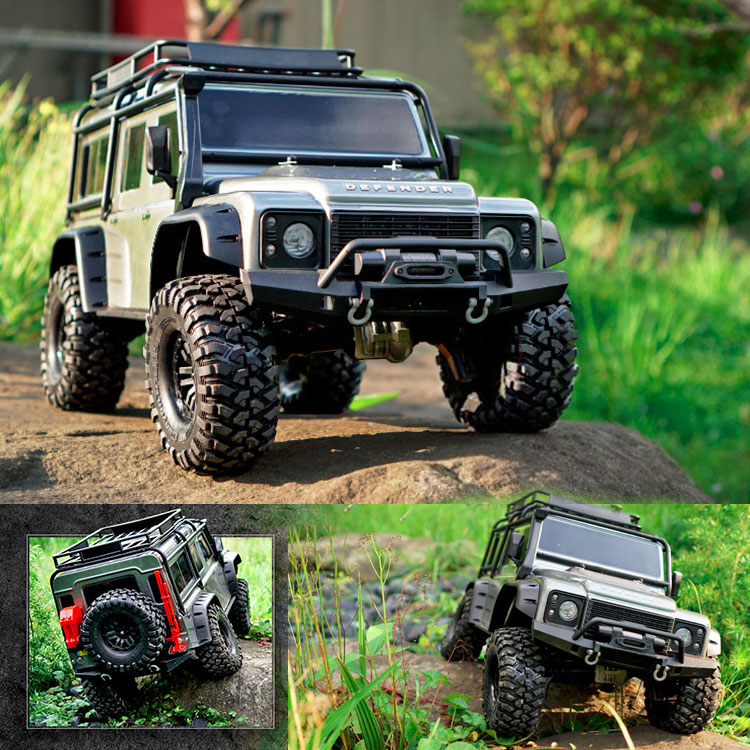 Traxxas TRX4 电动遥控模型越野仿真攀爬车 路虎卫士82056-4 包邮 - 图0