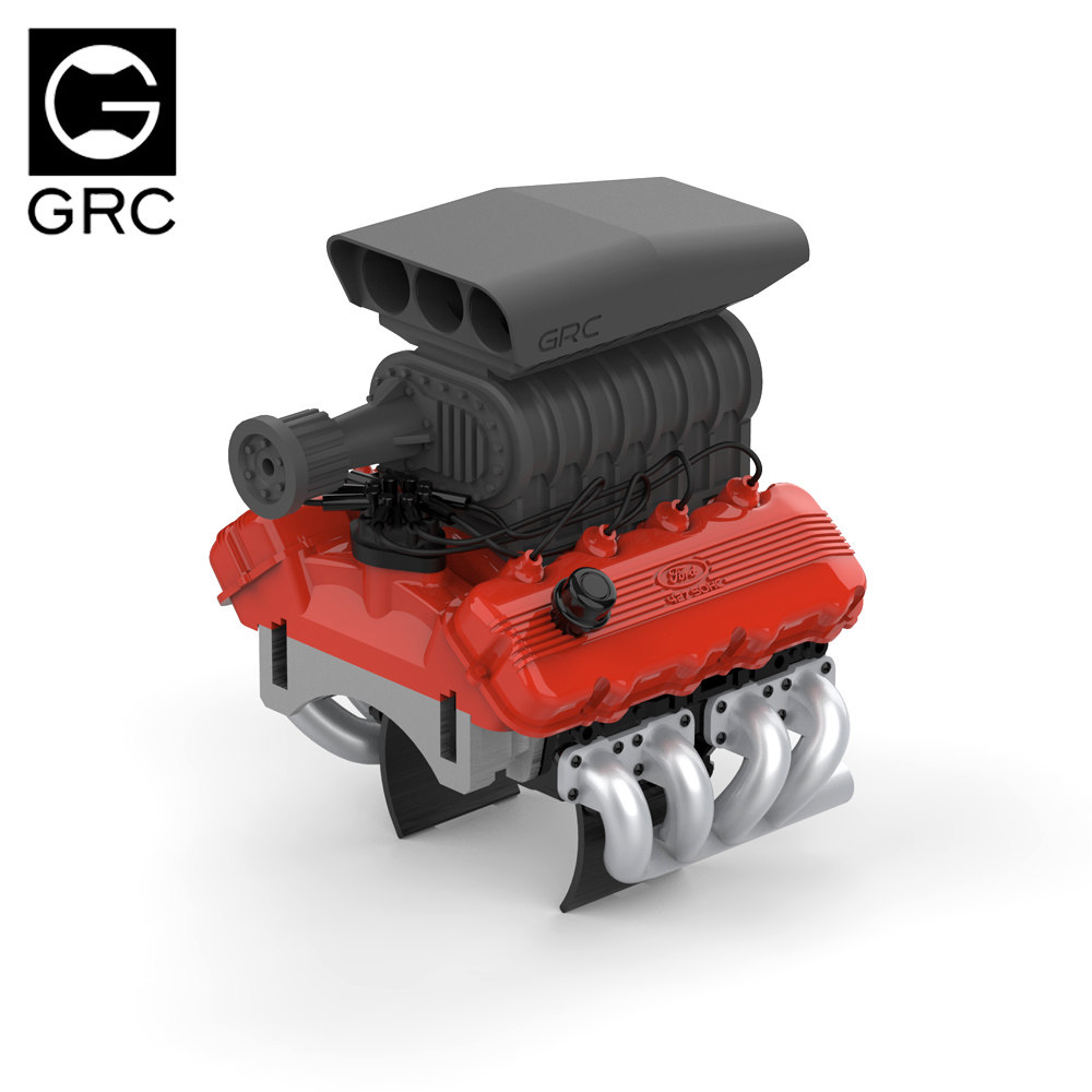 GRC F76D款 1/10仿真V8发动机罩风扇散热器 电机散热器 G164DR DS - 图1