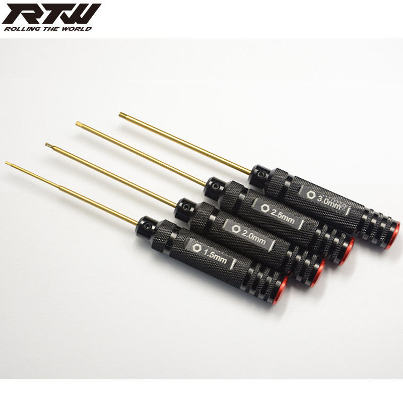 RTW HSS高速钢公制内六角网纹红盖螺丝刀镀钛金刀头1.5-2-2.5-3.0,淘宝优惠券,粉丝福利购,淘宝优惠卷